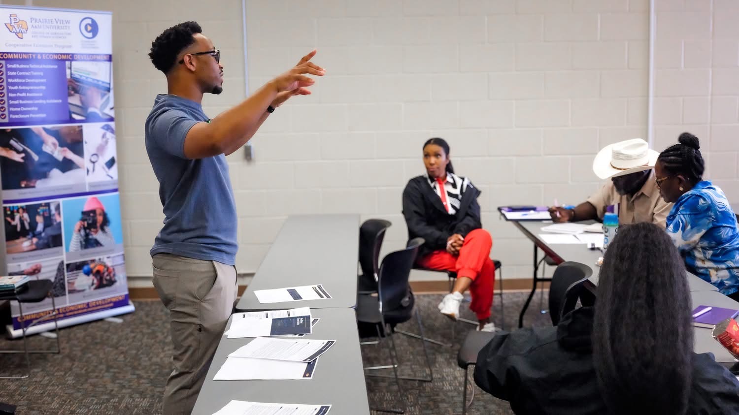 Instructor leading a B.I.D. session